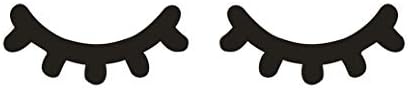 FeiyUan Fashionable Sleepy Eyes Decal Eyelashes Nursery Vinyl Wall Art Sticker for Baby Room Bedroom Decor for Home Decoration(Black)