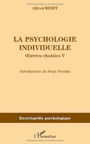 La  psychologie individuelle