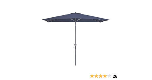 Amazon Com Crestlive Products 9 X 5 Ft Patio Outdoor Umbrella Aluminum Market Table Umbrella Rectangular Tilting Parasol 500h Fade Resistant And Waterproof For Pool Garden Backyard Navy Blue Garden Outdoor
