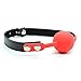 Open Breathable Mouth Ball and Leather Blindfold Eye Mask Black