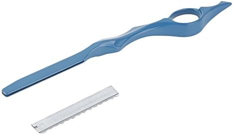 New Professional Manual Hair Cutting Razor Thinning Shaving Barber Stylist Knife Hairdressing Blue