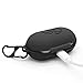 Silicone Case Cover for Galaxy Buds 2019/ Buds Plus 2020,Full Body Protections with Carabiner,Anti-Lost & Shockproof Soft Skin Compatible with Samsung Buds/Buds Plus,Support Wireless Charging Black