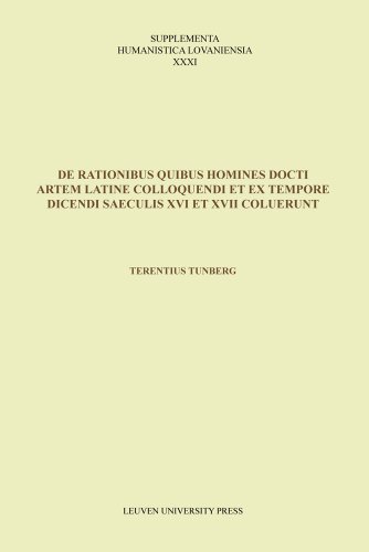 De rationibus quibus homines docti artem Latine colloquendi et ex tempore dicendi saeculis XVI et XVII coluerunt (Supplementa Humanistica Lovaniensia) (Latin Edition) cover