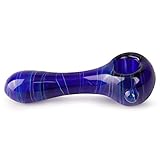 FANHONG 4.1 Inch Long Pipe,Handmade Glass New Style Blue Spider Bub