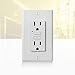 Faith 15A GFCI Outlet, ETL Listed, Non-Tamper-Resistant GFI Duplex Receptacle with LED Indicator, Self-Test Ground Fault Circuit Interrupter with Wall Plate, White