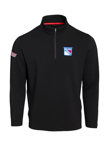 FE NHL Officially Licensed Waffle Quarter Zip Black