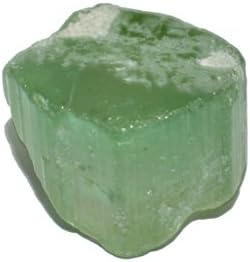 Green Tourmaline rough &amp; transparent gemstone 11.48 carat