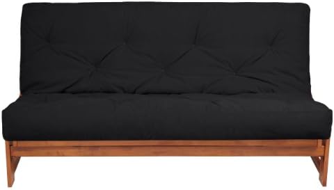 Mozaic Futon Mattress, Twin, Suede Black