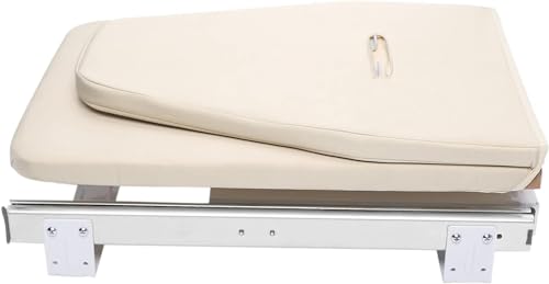 Hcosmy Pull Out Ironing Board - 180° Rotatable, 14" L x 32" W, Retractable Hidden, Closet Foldable With Heat-Resistant (White)