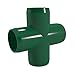 FORMUFIT F001CRX-GR-4 Cross PVC Fitting, Furniture Grade, 1