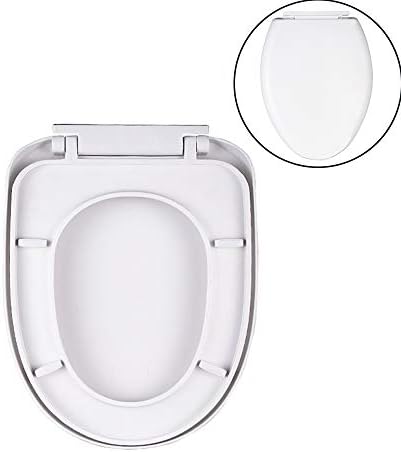 YYUE Toilet Seats Soft Close, Top Fixed Toilet,Thermoplastic Material,Slow Close,White-O Type