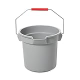 Rubbermaid Commercial 14 Qt BRUTETM Heavy-Duty, Corrosive-Resistant, Round Bucket, Gray (FG261400GRAY)