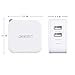 Deebo 4.8A 24W Dual USB Universal Wall Charger Adapter with Smart Tech and Foldable Plug