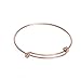 JEWMAY Expandable Wire Blank Bangle Bracelet for Childens DIY Jewelry Making,2.6 Inch,Rose Gold,Pack of 5