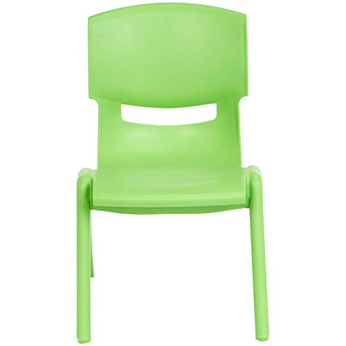 Amazon Basics 10 Inch School Classroom Stack Resin Chair, Green, 6Pack