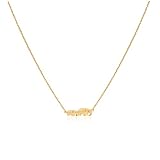 Zealmer Delicate Good Luck Elephant Necklace Color Gold Small Lucky Elephant Pendant Necklace Metal Chain