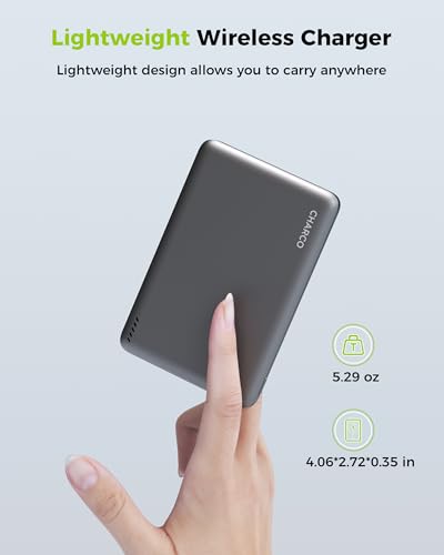 CHARCO 5000mAh Power Bank Inalámbrico 15W, Cargador Portátil USB C PD 20W Magnético Carga Rápida, Cargador Inalámbrico para Magsafe Compatible con iPhone 16/15/14/13, Samsung y AirPods