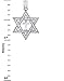 925 Sterling Silver Jewish Charm Cross Star of David Pendant