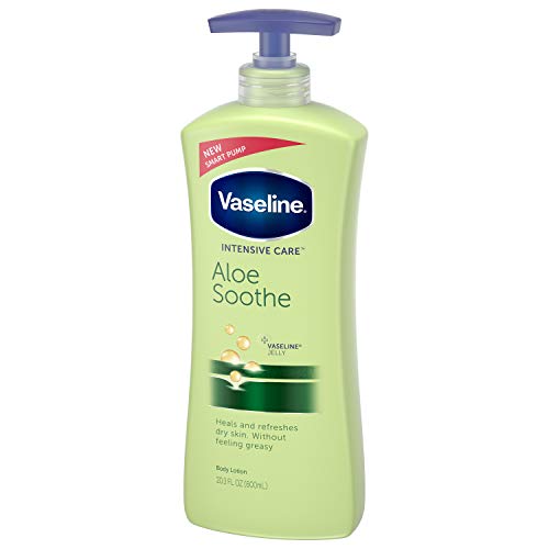 VASELINE SOOTHING HYDRATION BODY LOTION SOOTHING HYDRATION FOR DRY SKIN WITH ULTRA-HYDRATING LIPIDS + 1% ALOE VERA EXTRACT TO REFRESH DEHYDRATED SKIN 20.3 FL OZ