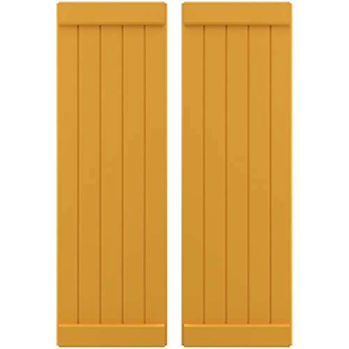 17 1/2"W x 82"H Americraft Five Board Exterior Real Wood Joined Board-n-Batten…