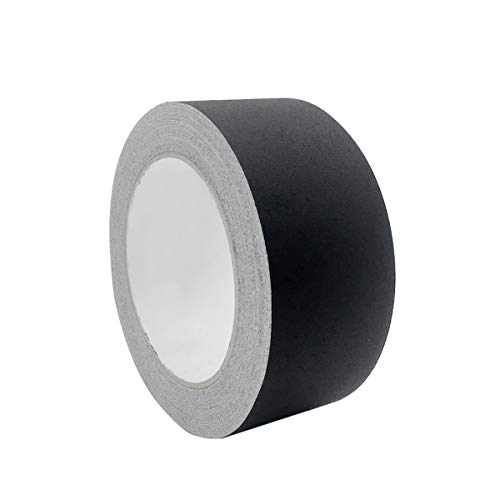 Forestchill Real Premium Grade Gaffer Tape 2 Inch X 30 Yards,Professional Heavy Duty Tape, Residue Free Matte Non Reflective Easy to Tear for Cables, Theater Stage Setup, Filming, Multip (Black)