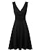 HiQueen Women Sexy deep V Neck Sleeveless Causal Cocktail Evening Party Dress (2XL, Black)