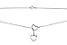New Silver Dainty Lariat Y Necklace with Rhodium Plating for Women Tarnish Resistant Heart Necklace