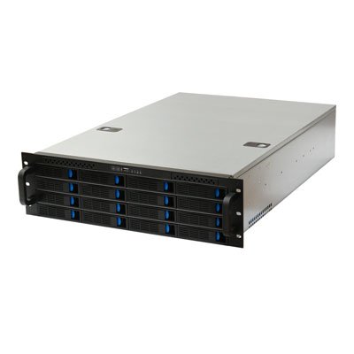 3U Rackmount Server Case with 16 Hot-Swappable SATA or SAS Drive Bays RPC-3216 Mini SAS Connectors