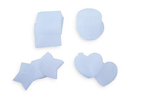 Plastic Canvas No. 7 Shapes Assortment - Stars, Hearts, Squares, Circles - 70 Piece Bundle