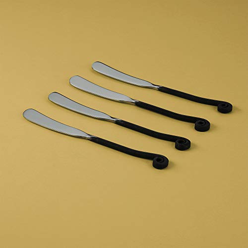 Gourmet Settings 4Piece Spreader Knife SetTreble Clef CollectionPolished/Matte Cheese and