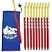 Chill Gorilla 10X Tent Stake. Heavy Duty Lightweight Strong Aluminum Alloy pegs for Camping, rain tarps, Hiking, Backpacking. Essential Camping & Survival Gear. ENO Accessory. Red primary