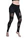 FEIVO Yoga Pants, Women's Power Flex Yoga Pants Tummy Control Workout Yoga Capris Pants Leggings,Mesh-black5,Small