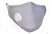 PM2.5 Grey Air Pollution Mask with Exhale Valves + 4 N99 Filters Set (Available in Black, Navy, Beige, Grey and Pink)