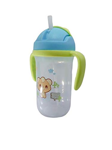 Gilli Shopee Baby Cute Stylish Bpa Free Unbreakable Sippy Cup (Sipper Kids Mug) Straw Sipper Infant PP Water/Juice Training Gravity Sipper Cup with Handles 330ml (Multicolor)