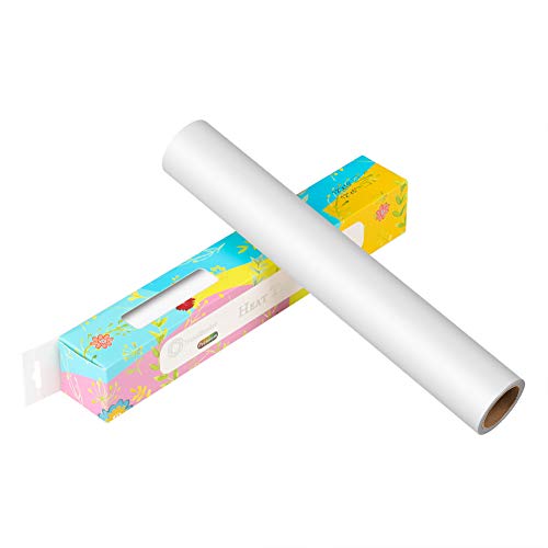 TransWonder Premium Heat Transfer Vinyl HTV Rolls for T Shirts 12in.x10ft., Iron on HTV Vinyl Compatible with Cameo Silhouette & Cricut (White) - Thumbnail 5