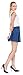Megan apparel Women's Stretchy Flared Casual Mini Skater Denim Skirt, Blue, Large
