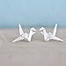 Origami Crane Necklace in Sterling Silver with 16 Inch Chain