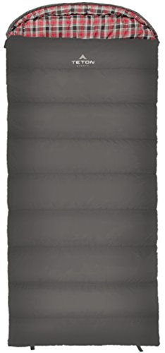 TETON Sports Celsius XL -32C/-25F Sleeping Bag; Sub 0 Degree Sleeping Bag Great for Cold Weather Camping; Grey, Left Zip