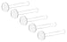 Forbidden Body Jewelry 18G Clear Nose Studs - 2mm Invisible Clear Piercing Retainers Jewelry Set, I Shaped, Flat Nose Rings Women & Men - Bioflex Small Nose Studs for Work (5 Pcs)