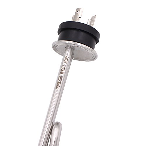 DERNORD 240V 3500W Tri-clamp Foldback Heating Element - Stainless Steel Immersion Heater With L6-30 Plug