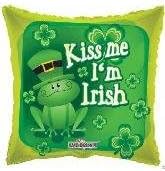 Convergram Palloncino Quadrato In Foil Con Rana E Scritta In Inglese Kiss Me I M Irish 45cm Verde Amazon It Giochi E Giocattoli