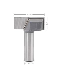 JESTUOUS - Puntas de limpieza de parte inferior para cortar carburo con punta de flauta (diámetro de vástago de 0.5 in, diámetro de corte de 1.2 in, diámetro de corte de 1.2 in, 2 unidades, para cortar de carburo con punta de flauta, alerón plano, herrami