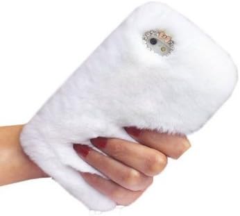 Yzhen @ Iphone 6S Plus Rabbit Fur Case,Winter Soft Warm Plush Rabbit Hair Fur Case with Cute Bowknot Handmade Decorative Case For Iphone 6 Plus,6S Plus (5.5 inch), (white)