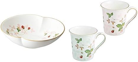 Amazon Co Jp セット買い 正規輸入品 ウェッジウッド ワイルド ストロベリー マリアージュボール S ピンク パステル マグ ピンク グリーン ペア S ホーム キッチン