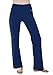 HISKYWIN Inner Pocket Yoga Pants 4 Way Stretch Tummy Control Workout Running Pants, Long Bootleg Flare Pants Indigo Blue-XLthumb 2