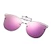 WELUK Polarized Clip-on Flip up Cat Eye Sunglasses Metal Frame for Prescription Glasses