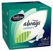 Always Infinity Powerful Absobency Heavy Flow ~16 Pads