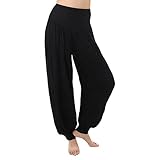 GOGO TEAM Womens Herem Pants Yoga Dance Fitness Sport Pilates Pants BLACK-L
