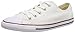 Converse Women's Dainty Canvas Low Top Sneaker, White, 7.5 M US