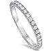 Oxford Diamond Co New Round Cubic Zirconia Eternity Style Band .925 Sterling Silver Ring Size 11